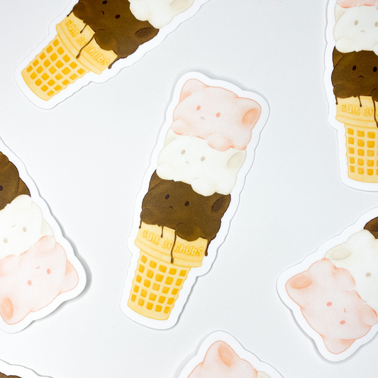 neapolitan ice cream sticker