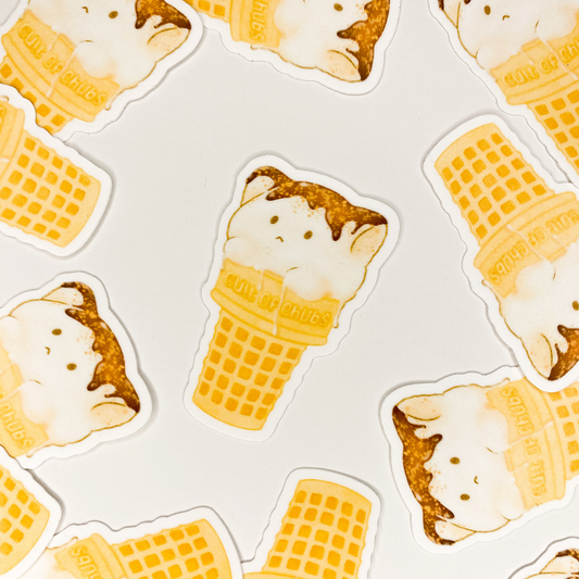 salted caramel ice cream sticker