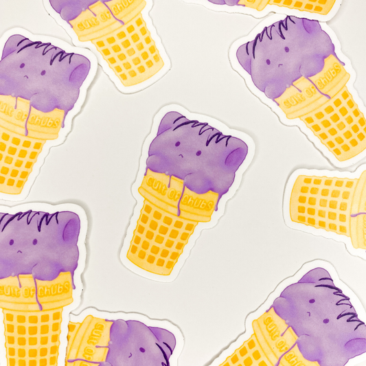 ube ice cream sticker