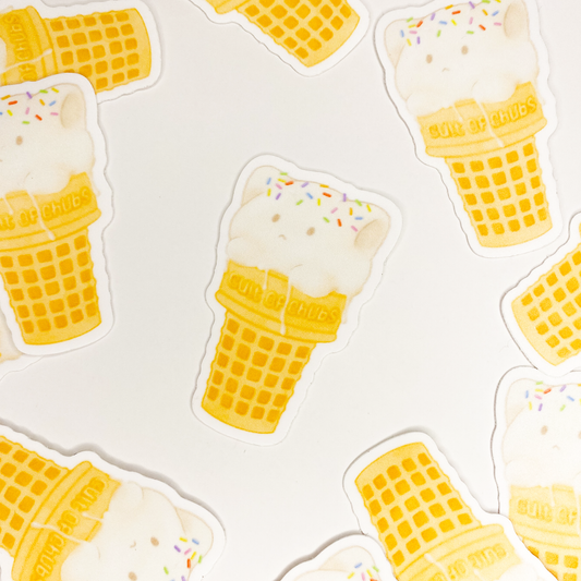 vanilla ice cream sticker